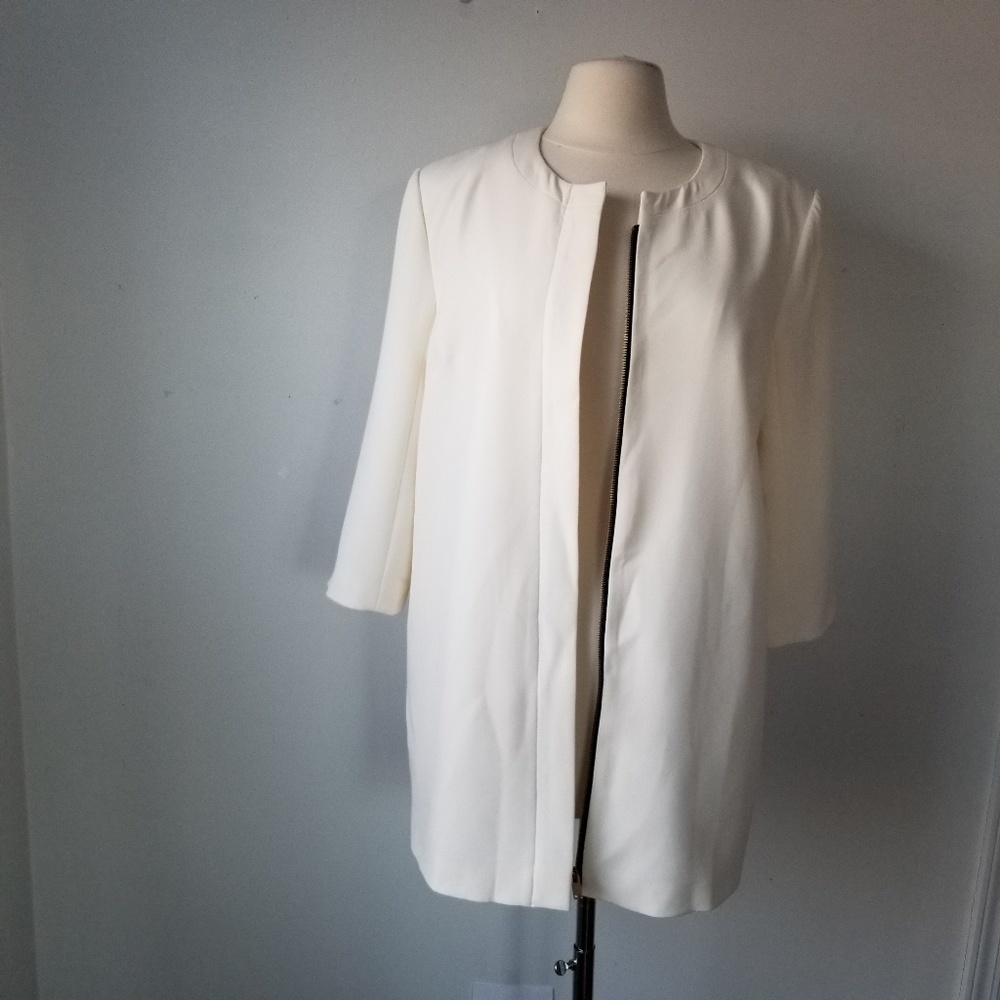 Cream midlength  Blazer Size M
